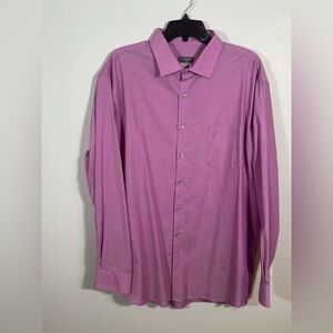 Van Heusen Flex Regular Fit 18 34/35 Pink Stretch Dress Shirt 2XL